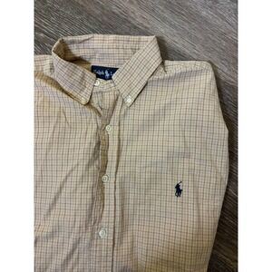 Ralph Lauren Men's Button Down Casual Long‎ Sleeve Yarmouth Shirt Size 16 34/35